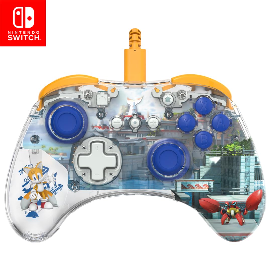 PDP REALMz Nintendo Switch Pro Controller. Customizable LED Lighting. 3.5mm Headphone Jack. Officially Licensed by Nintendo and SEGA