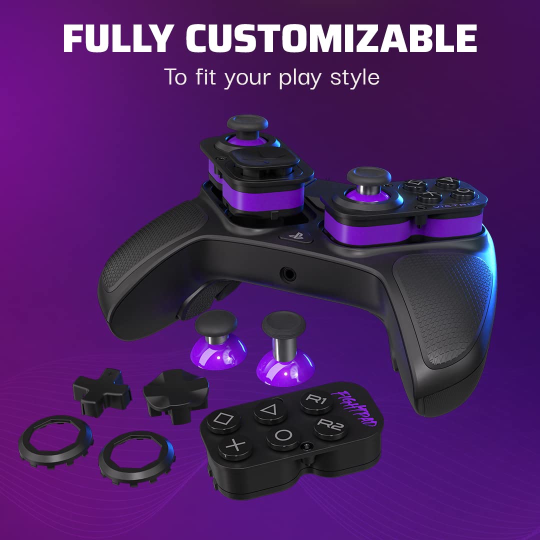 PDP Victrix Pro BFG Wireless Gaming Controller for Playstation 5 / PS5. PS4. PC. Modular Esports Gamepad. Remappable Buttons. Customizable Triggers/Paddles/D-Pad/Fightpad. PC App. Black