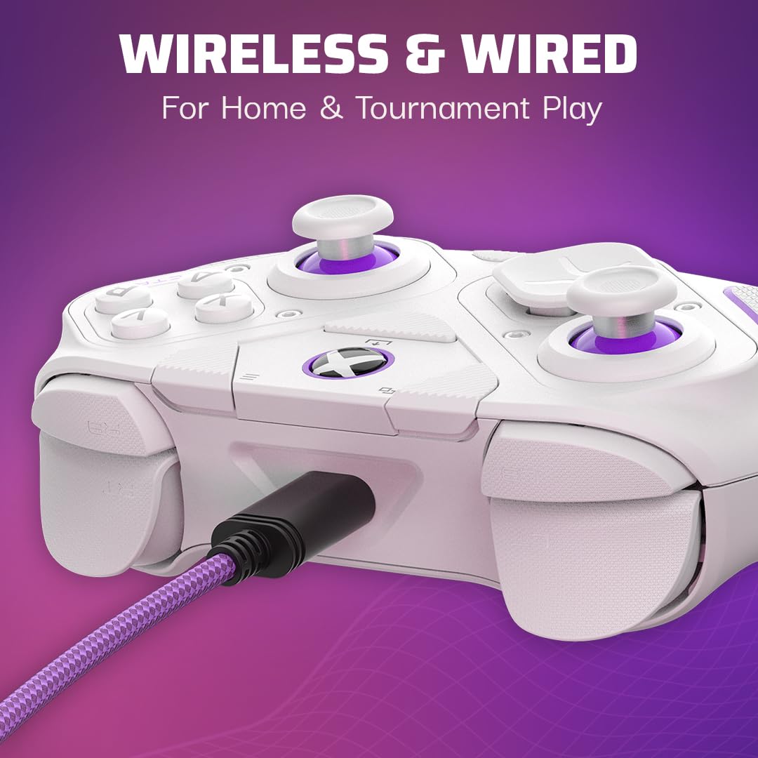 Victrix Pro BFG Wireless Gaming Controller - Xbox Series X|S. Xbox One & PC | Dolby Atmos. 4 Mappable Back Buttons. Interchangeable Thumbsticks & D-Pads. Customizable Hair Triggers & Paddles. White