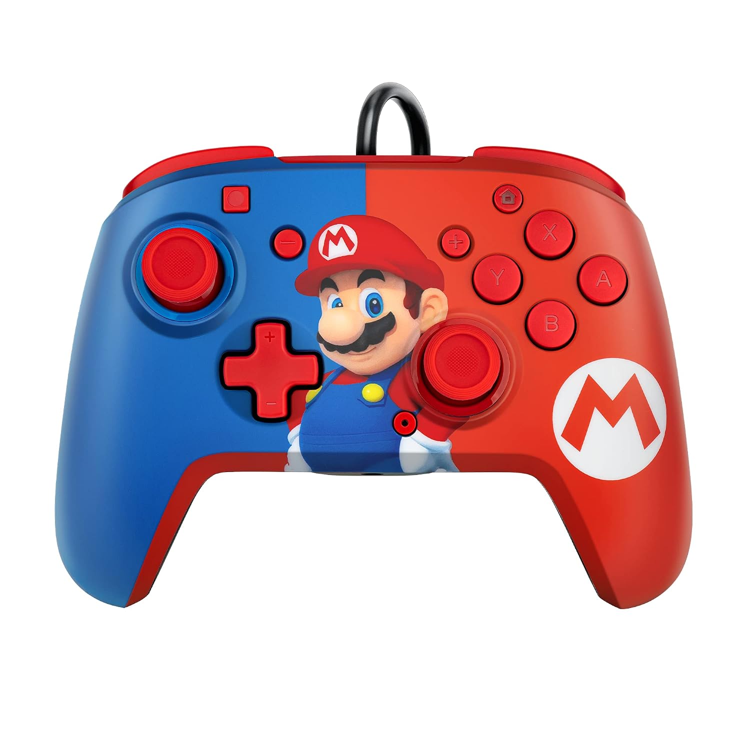 PDP REMATCH Enhanced Wired Power Nintendo Switch Pro Controller. Officially Licensed Switch Lite/OLED Compatible Gamepad. Customizable Programmable Buttons. Super Mario Power Pose (Red & Blue)