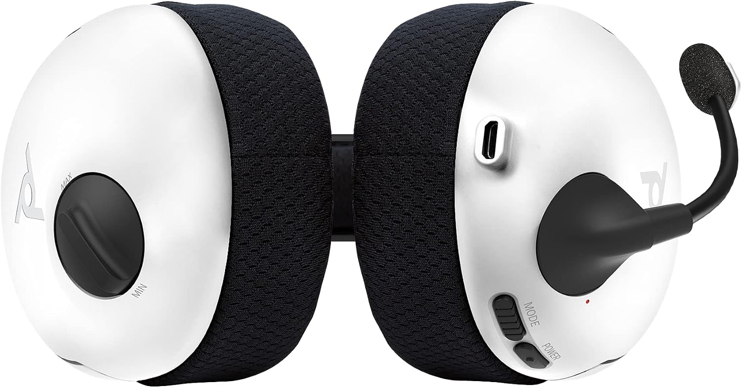 PDP LVL50 Wireless Stereo Gaming Headset. Officially Licensed by Sony PlayStation 5. PS5/PS4/PS3/PC. Lightweight Durable 40 Foot Connection. Noise-canceling Flip-to-Mute Mic. White