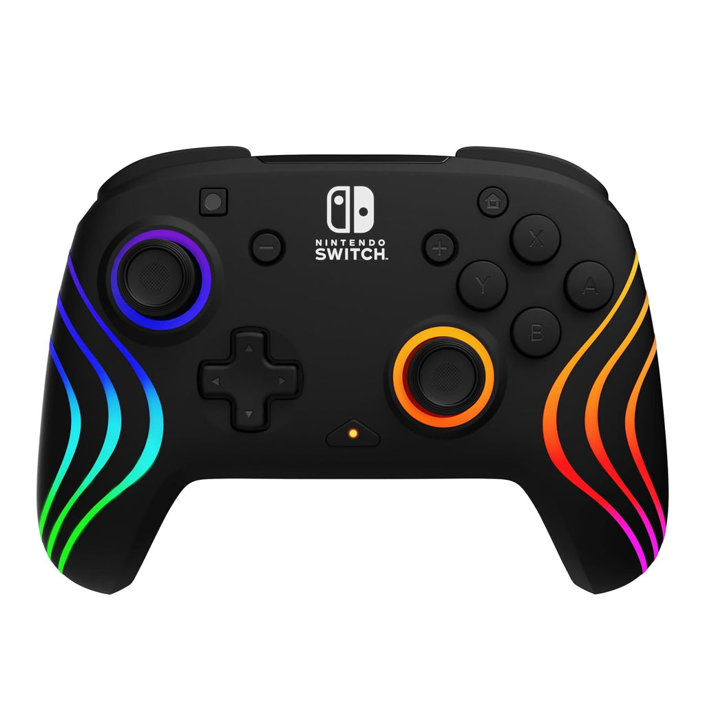 PDP Afterglow Wave Wireless RGB Gaming Controller for Nintendo Switch 2 | Nintendo Switch Lite. OLED. RGB LED Lighting. App Customization. Rechargeable 20-Hr Battery. 2 Mappable Back Buttons. Black
