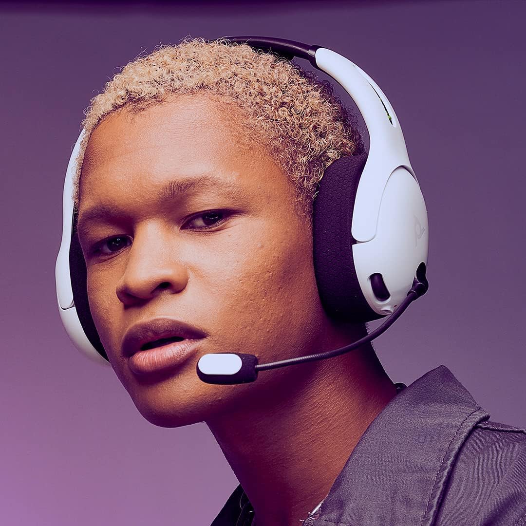 PDP LVL50 Wireless Stereo Gaming Headset. Officially Licensed by Sony PlayStation 5. PS5/PS4/PS3/PC. Lightweight Durable 40 Foot Connection. Noise-canceling Flip-to-Mute Mic. White
