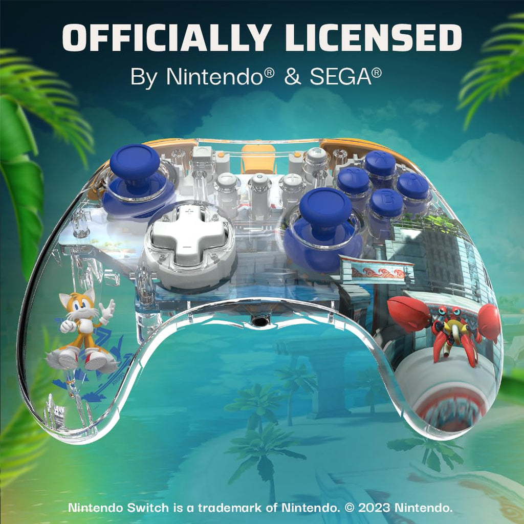 PDP REALMz Nintendo Switch Pro Controller. Customizable LED Lighting. 3.5mm Headphone Jack. Officially Licensed by Nintendo and SEGA