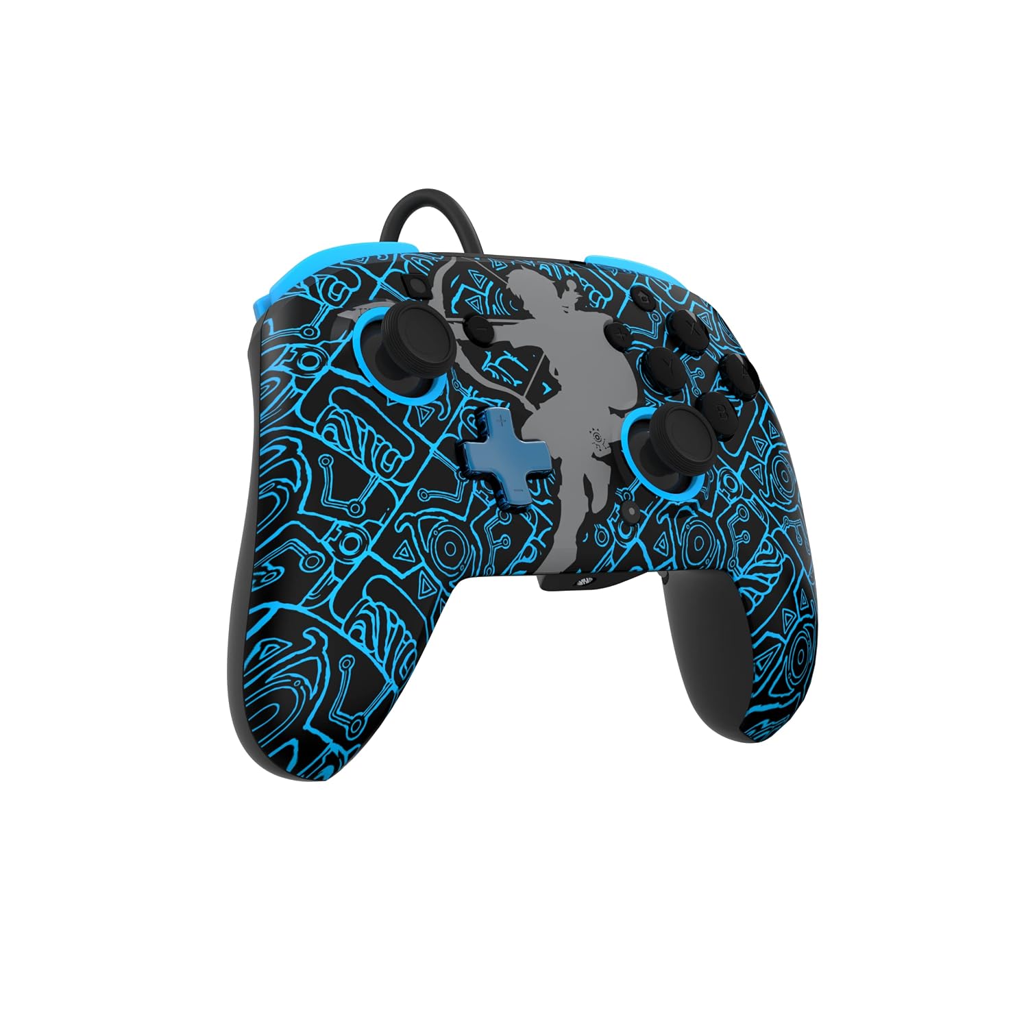 PDP Rematch Wired Gaming Controller: Sheikah Shoot - Officially Licensed for Nintendo Switch, Switch Lite & Switch - OLED Model, Nintendo Switch 2, Glow, Audio Controls, The Legend of Zelda