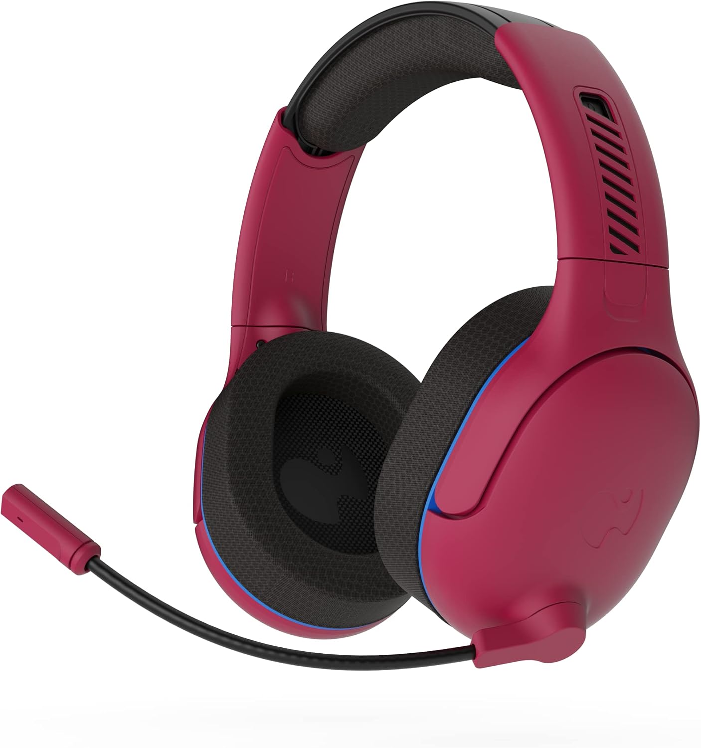 PDP AIRLITE Pro Wireless Stereo Gaming Headset. Officially Licensed by Sony PlayStation 5. PS5/PS4/PS3/PC. Lightweight Durable 40 Foot Connection. Noise-canceling Flip-to-Mute Mic. Cosmic Red