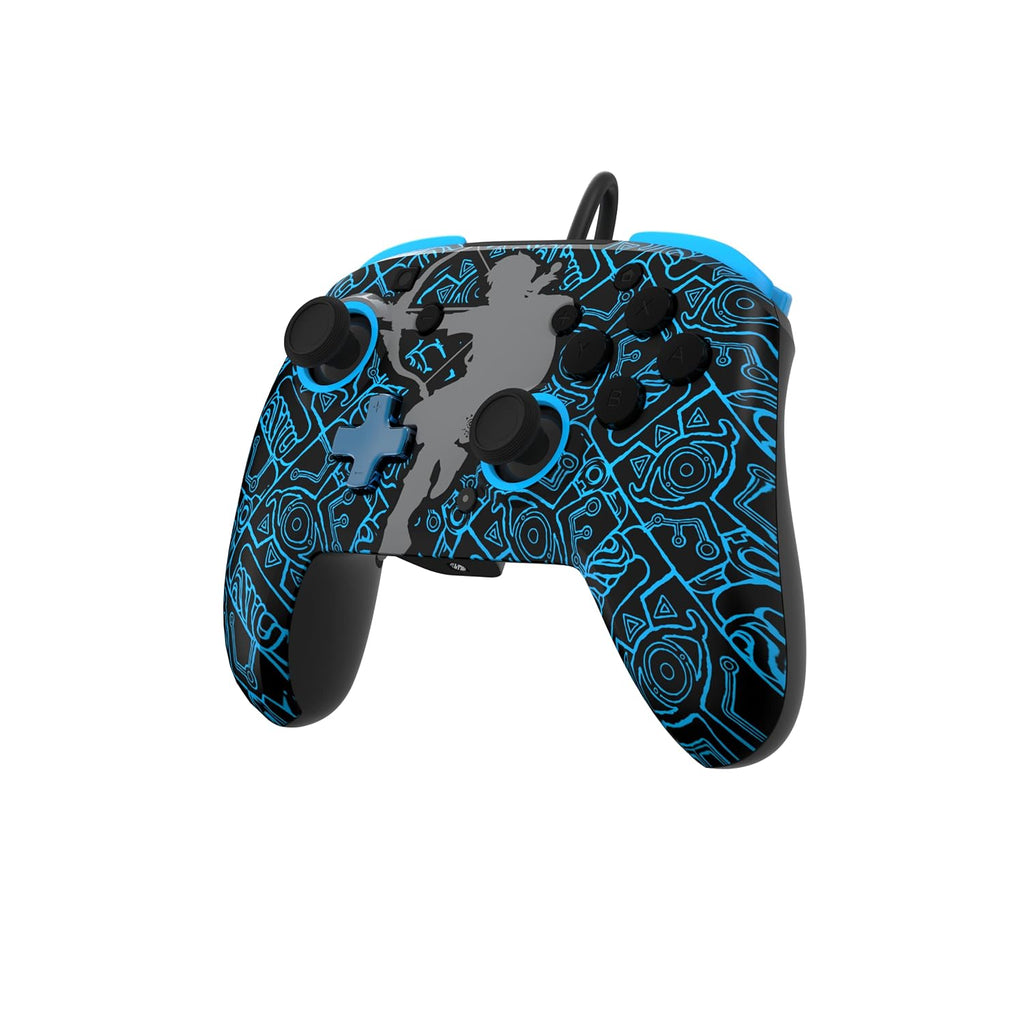 PDP Rematch Wired Gaming Controller: Sheikah Shoot - Officially Licensed for Nintendo Switch, Switch Lite & Switch - OLED Model, Nintendo Switch 2, Glow, Audio Controls, The Legend of Zelda