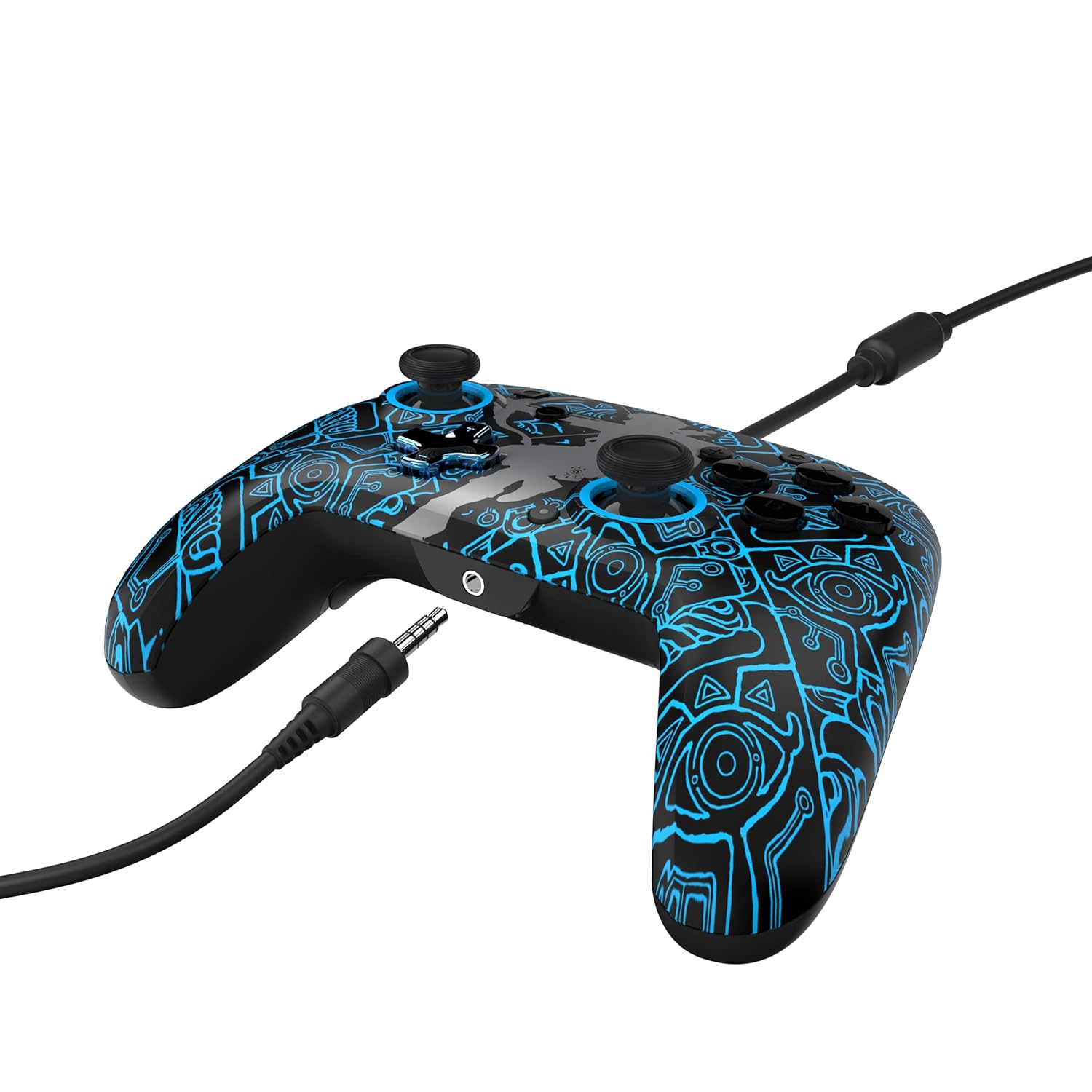 PDP Rematch Wired Gaming Controller: Sheikah Shoot - Officially Licensed for Nintendo Switch, Switch Lite & Switch - OLED Model, Nintendo Switch 2, Glow, Audio Controls, The Legend of Zelda