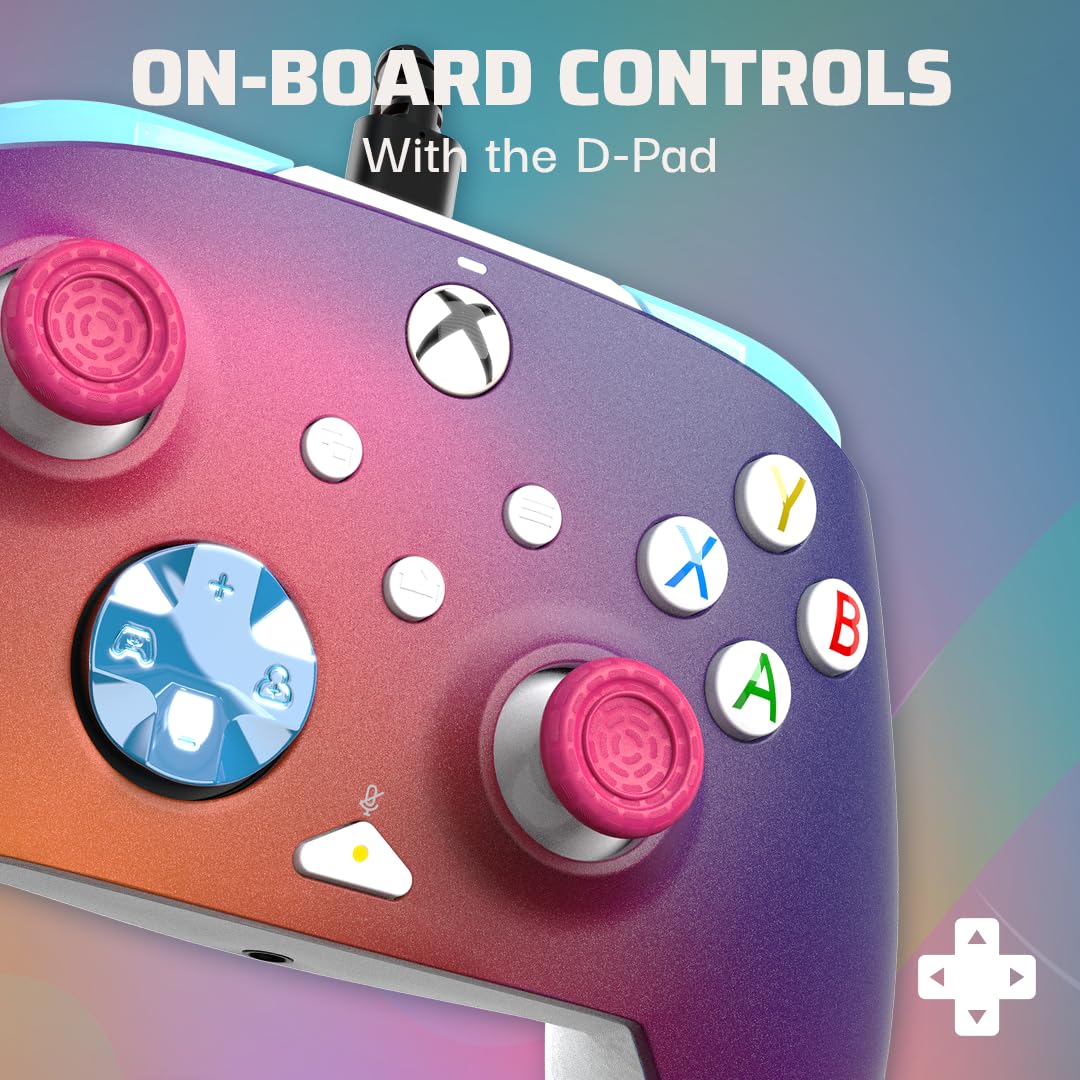 PDP Rematch Enhanced Wired Gaming Controller for Xbox Series X|S & Xbox One | Licensed for Xbox & PC. 2 Mappable Back Buttons. Adjustable Triggers. Audio Controls. Companion App. Gamepad. Australian Opal