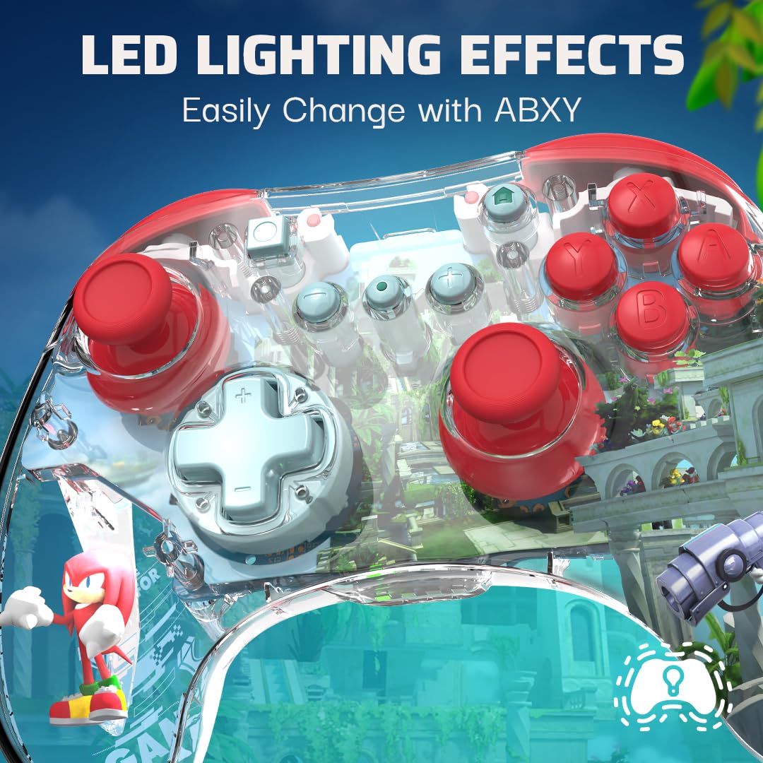 PDP REALMz Wireless Nintendo Switch Pro Controller. Customizable LED. Rechargeable Battery Power. 30 Foot Range. Licensed by Nintendo and SEGA