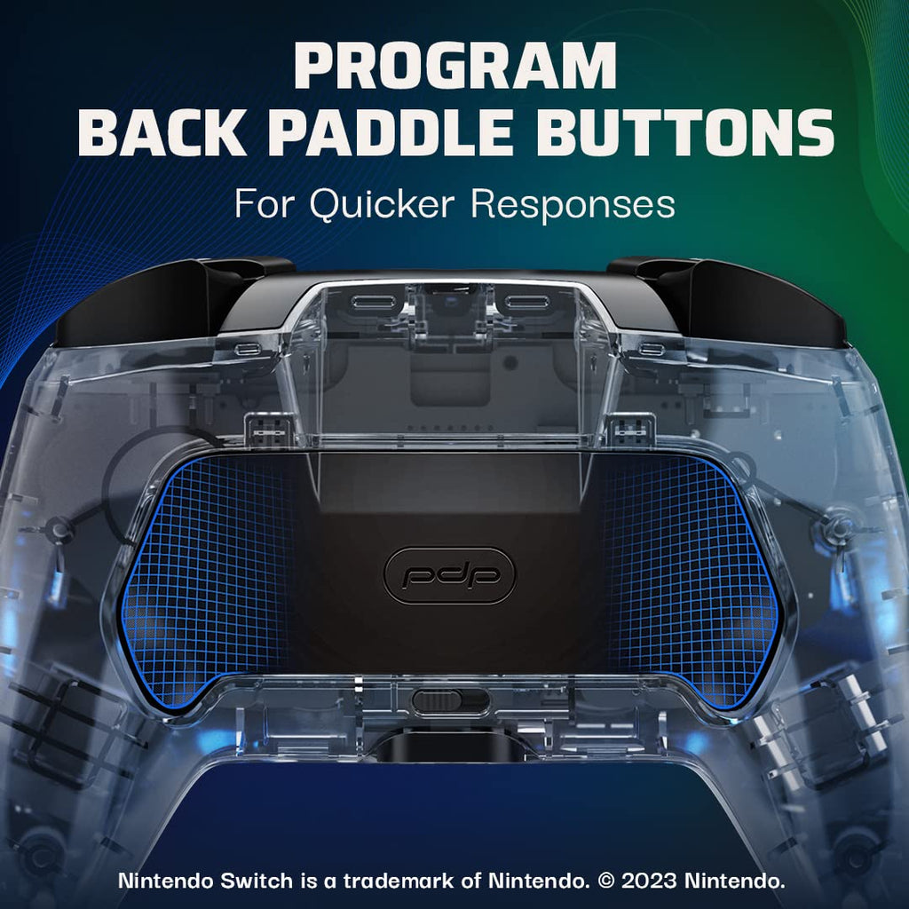 PDP Afterglow Wireless RGB Gaming Controller for Nintendo Switch 2. Lite | Nintendo Switch OLED. 2 Mappable Back Buttons. Rechargeable 40-Hr Battery. LED Lights. Motion Controls. Gamepad. Translucent