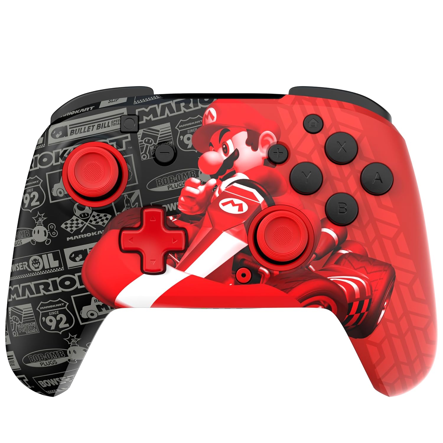 PDP Rematch Glow Wireless Gaming Controller Grand Prix Mario Switch 2. Lite | Works with Nintendo Switch OLED. Motion Controls. Rechargeable 40-Hr Battery. 2 Mappable Back Buttons. Grand Prix Mario Glow
