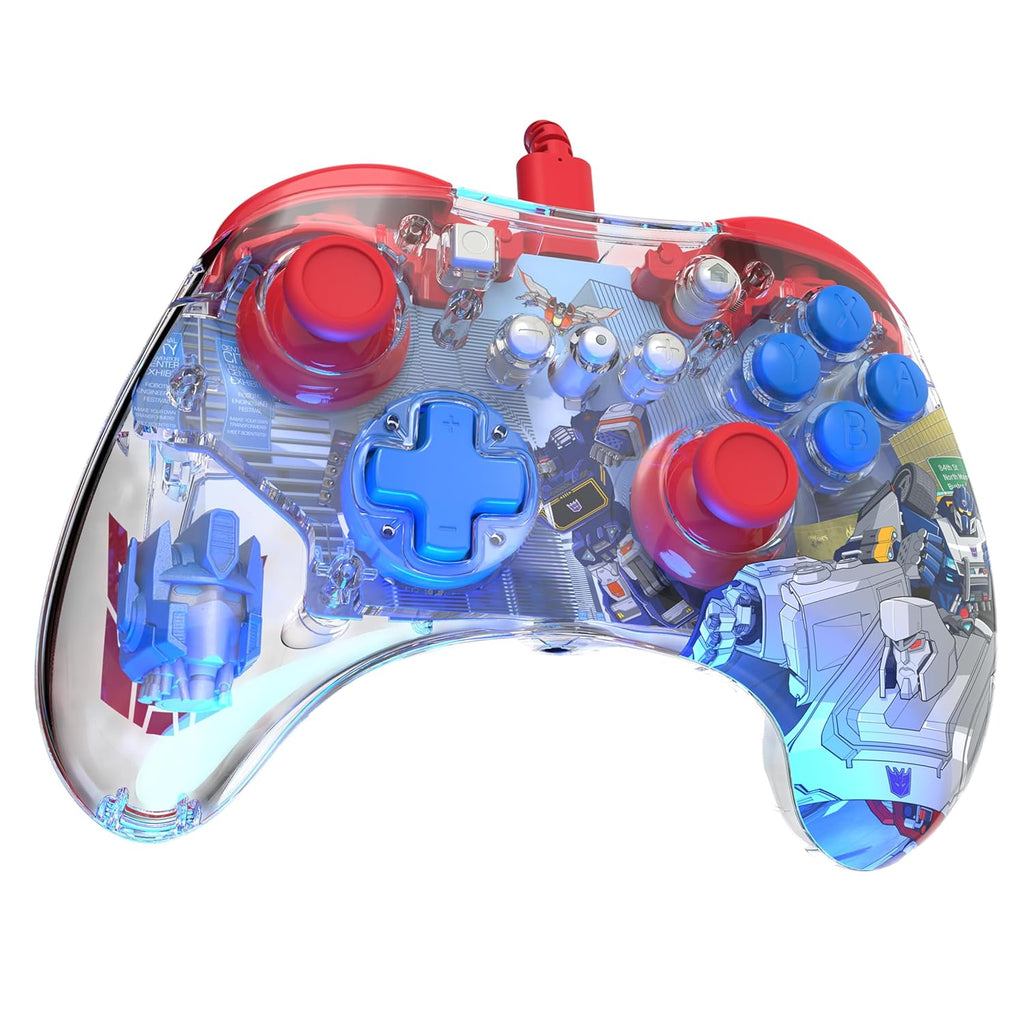 PDP REALMz Nintendo Switch Pro Controller. Customizable LED Lighting. 3.5mm Headphone Jack. Officially Licensed by Nintendo and Hasbro. Transformers