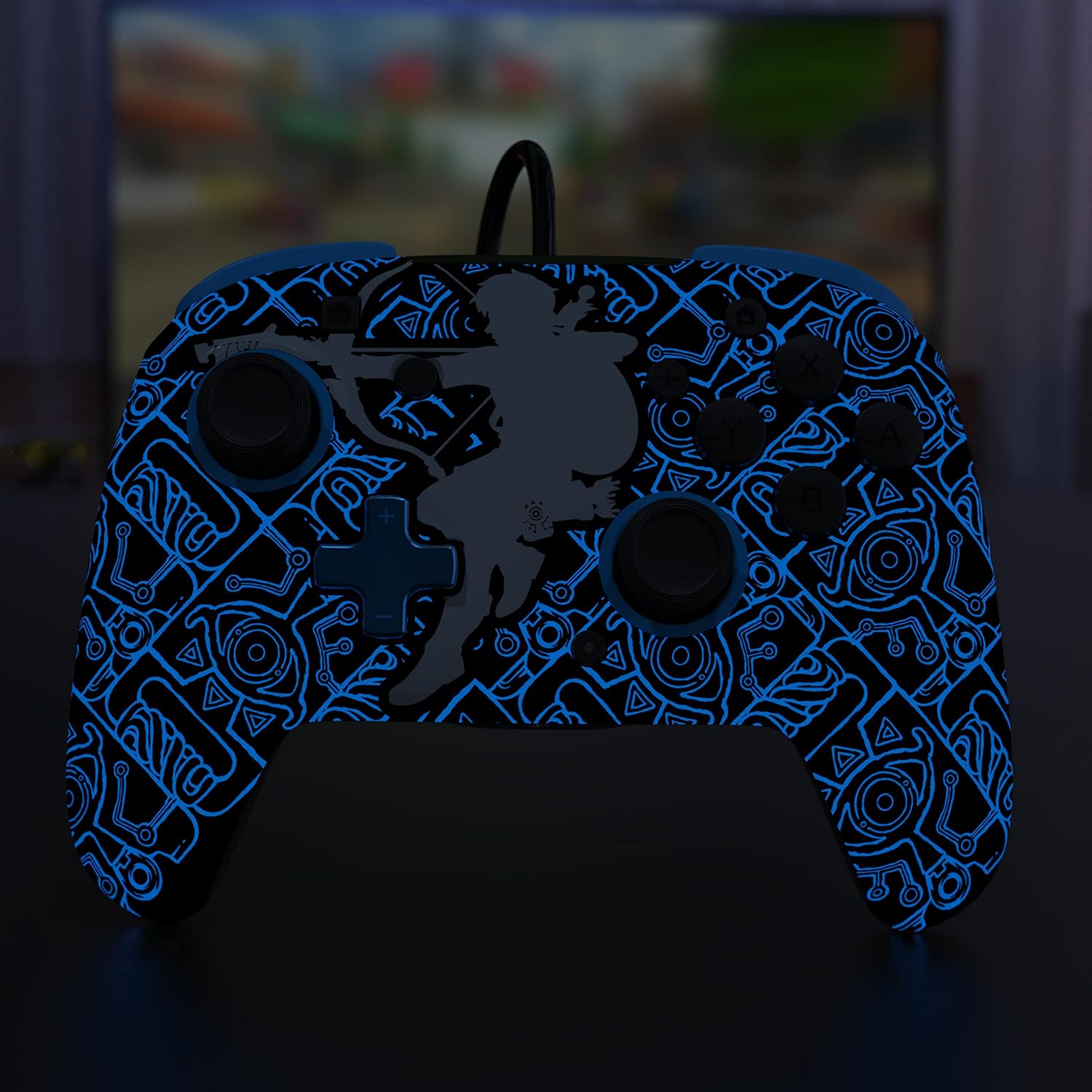 PDP Rematch Wired Gaming Controller: Sheikah Shoot - Officially Licensed for Nintendo Switch, Switch Lite & Switch - OLED Model, Nintendo Switch 2, Glow, Audio Controls, The Legend of Zelda