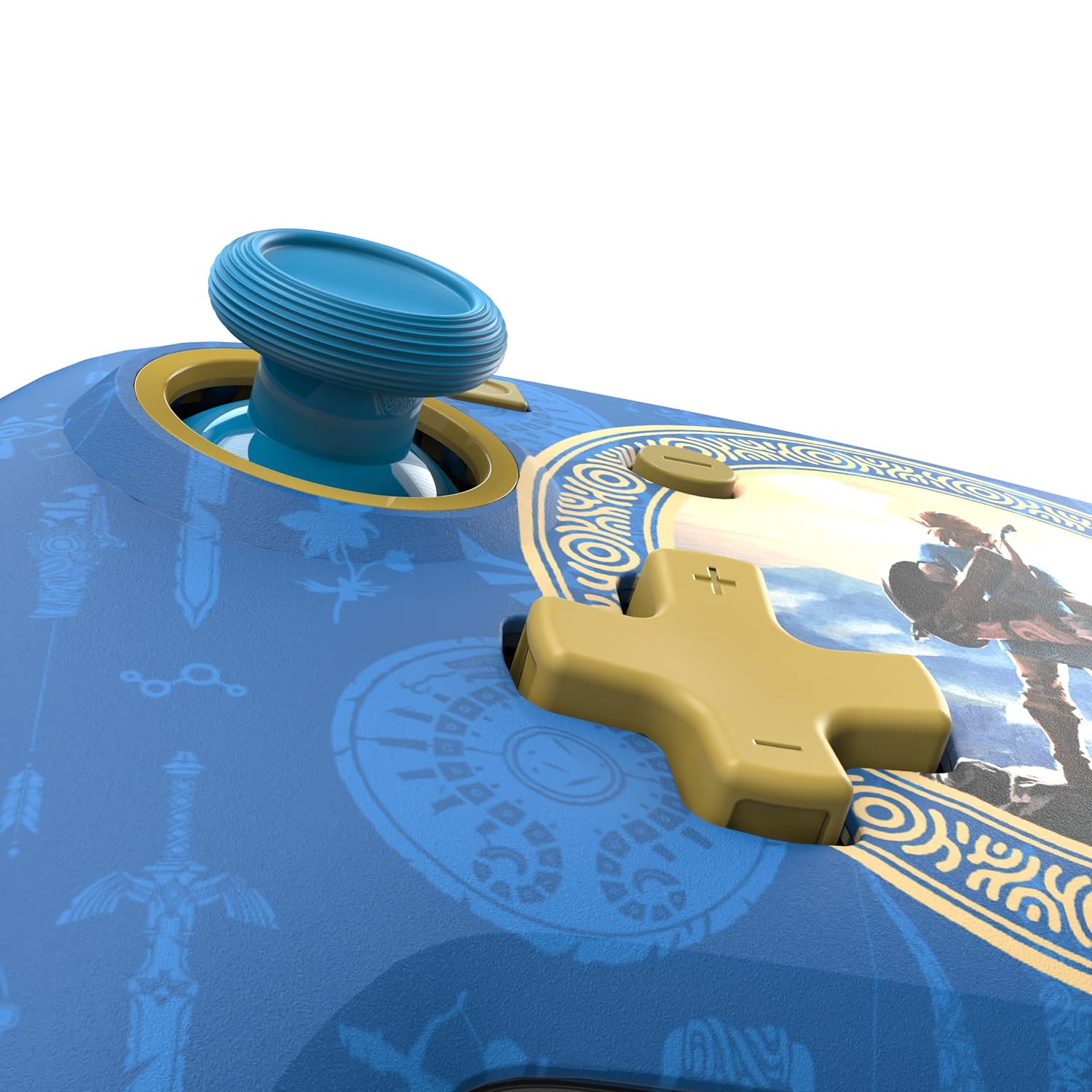 PDP REMATCH Enhanced Wired Nintendo Switch Pro Controller. Switch Lite/OLED Compatible (Legend of Zelda - Hyrule Blue)