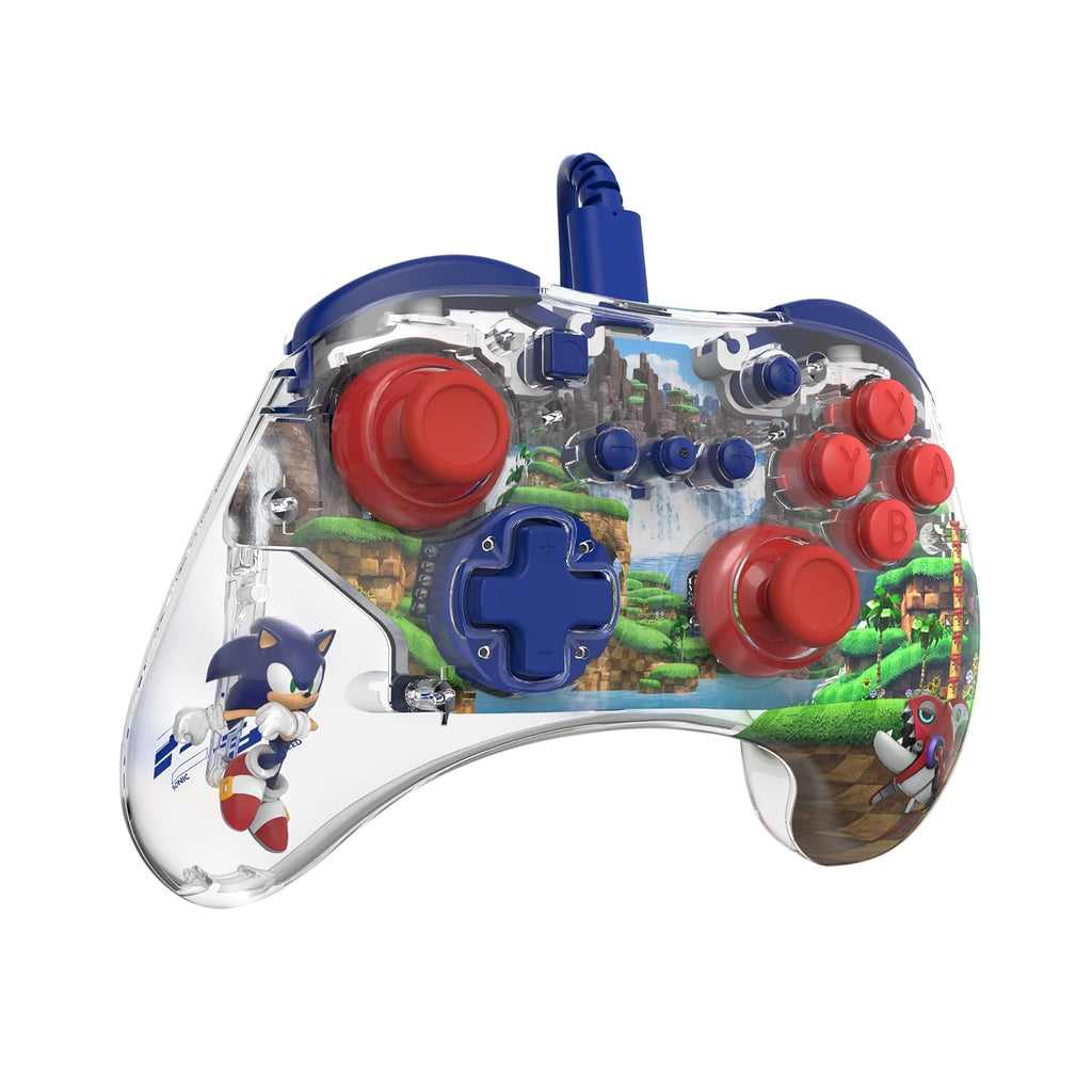 PDP REALMz Nintendo Switch Pro Controller. Customizable LED Lighting. 3.5mm Headphone Jack. Officially Licensed by Nintendo and SEGA