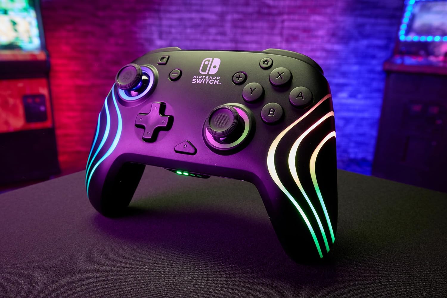 PDP Afterglow Wave Wireless RGB Gaming Controller for Nintendo Switch 2 | Nintendo Switch Lite. OLED. RGB LED Lighting. App Customization. Rechargeable 20-Hr Battery. 2 Mappable Back Buttons. Black