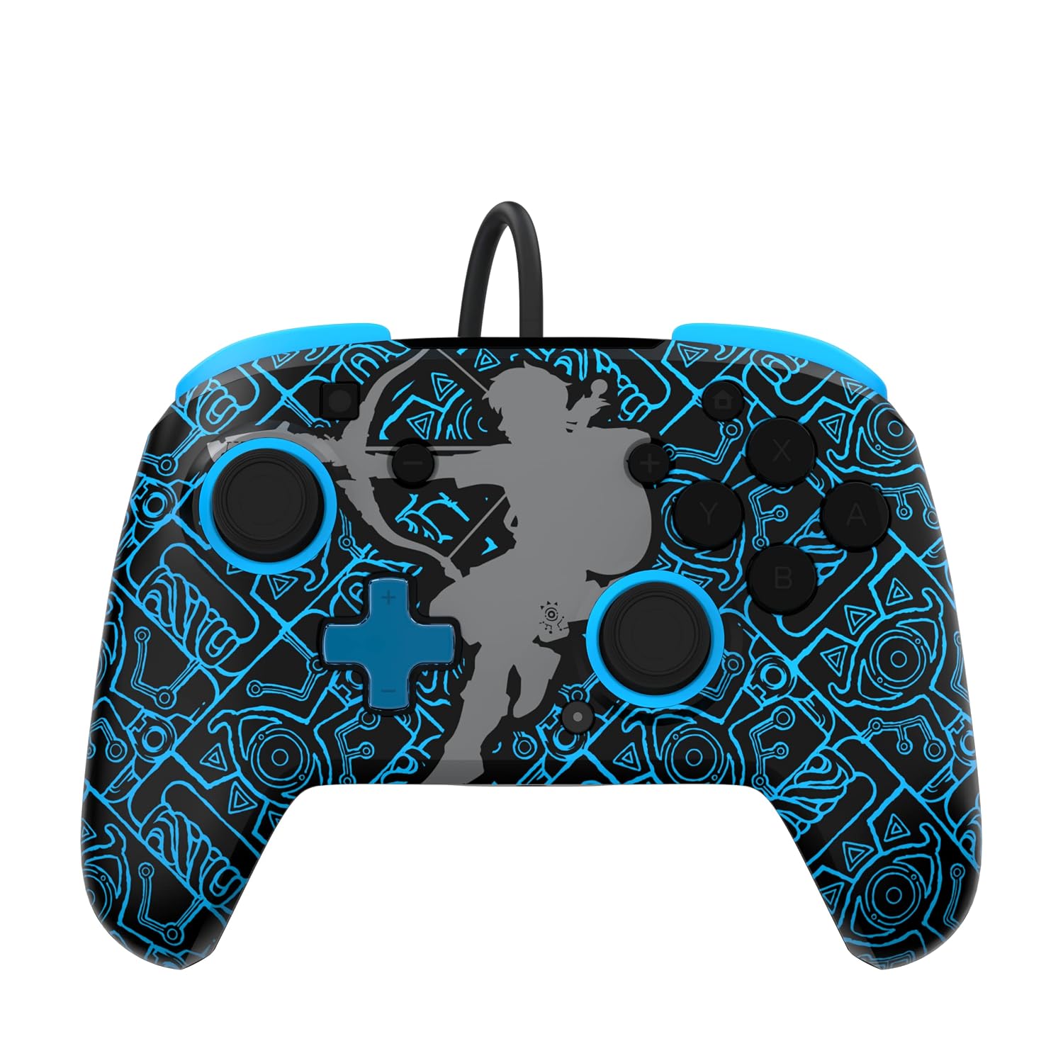 PDP Rematch Wired Gaming Controller: Sheikah Shoot - Officially Licensed for Nintendo Switch, Switch Lite & Switch - OLED Model, Nintendo Switch 2, Glow, Audio Controls, The Legend of Zelda
