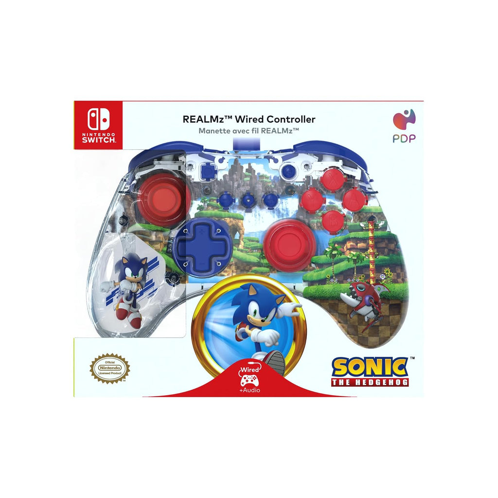 PDP REALMz Nintendo Switch Pro Controller. Customizable LED Lighting. 3.5mm Headphone Jack. Officially Licensed by Nintendo and SEGA
